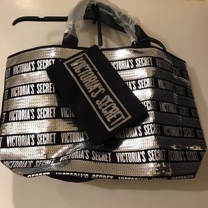 Victoria’s Secret sequin tote bag & wristlet set